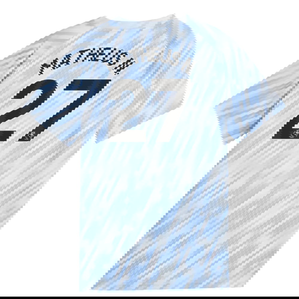 2025-2026 Man City Warm Up Jersey (Silver Sky) - Kids (Matheus N. 27)