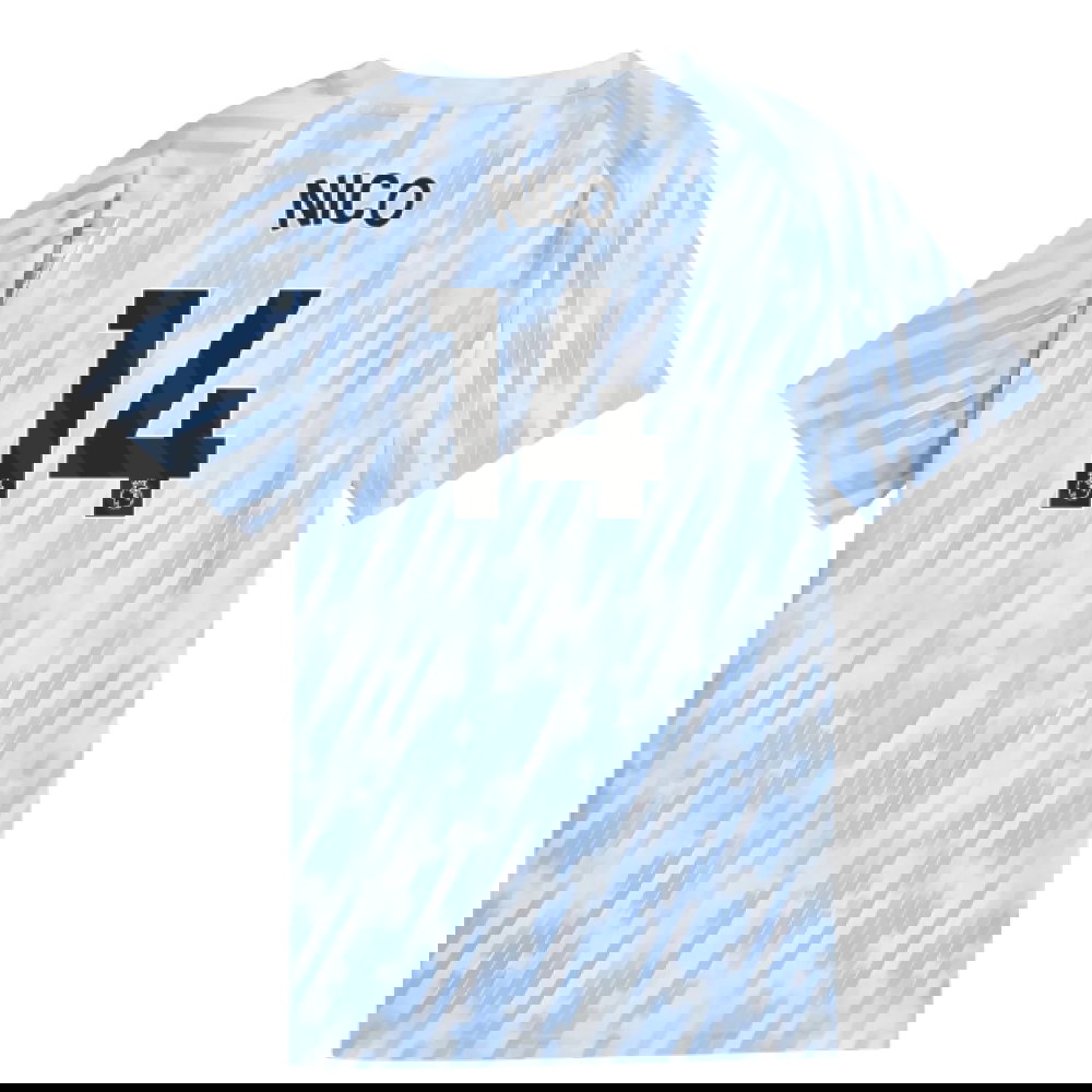 2025-2026 Man City Warm Up Jersey (Silver Sky) - Kids (Nico 14)