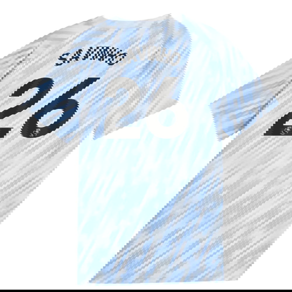 2025-2026 Man City Warm Up Jersey (Silver Sky) - Kids (Savinho 26)
