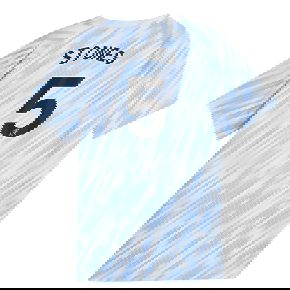 2025-2026 Man City Warm Up Jersey (Silver Sky) - Kids (Stones 5)