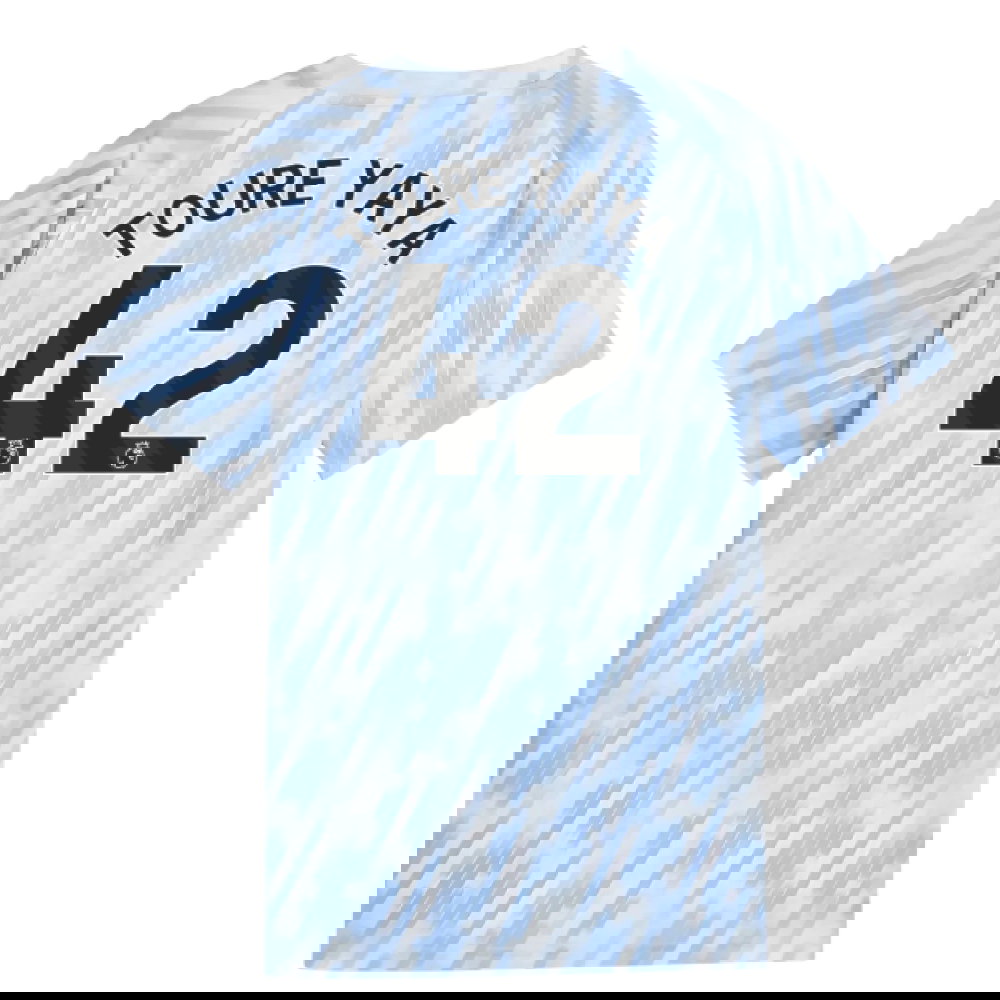 2025-2026 Man City Warm Up Jersey (Silver Sky) - Kids (Toure Yaya 42)