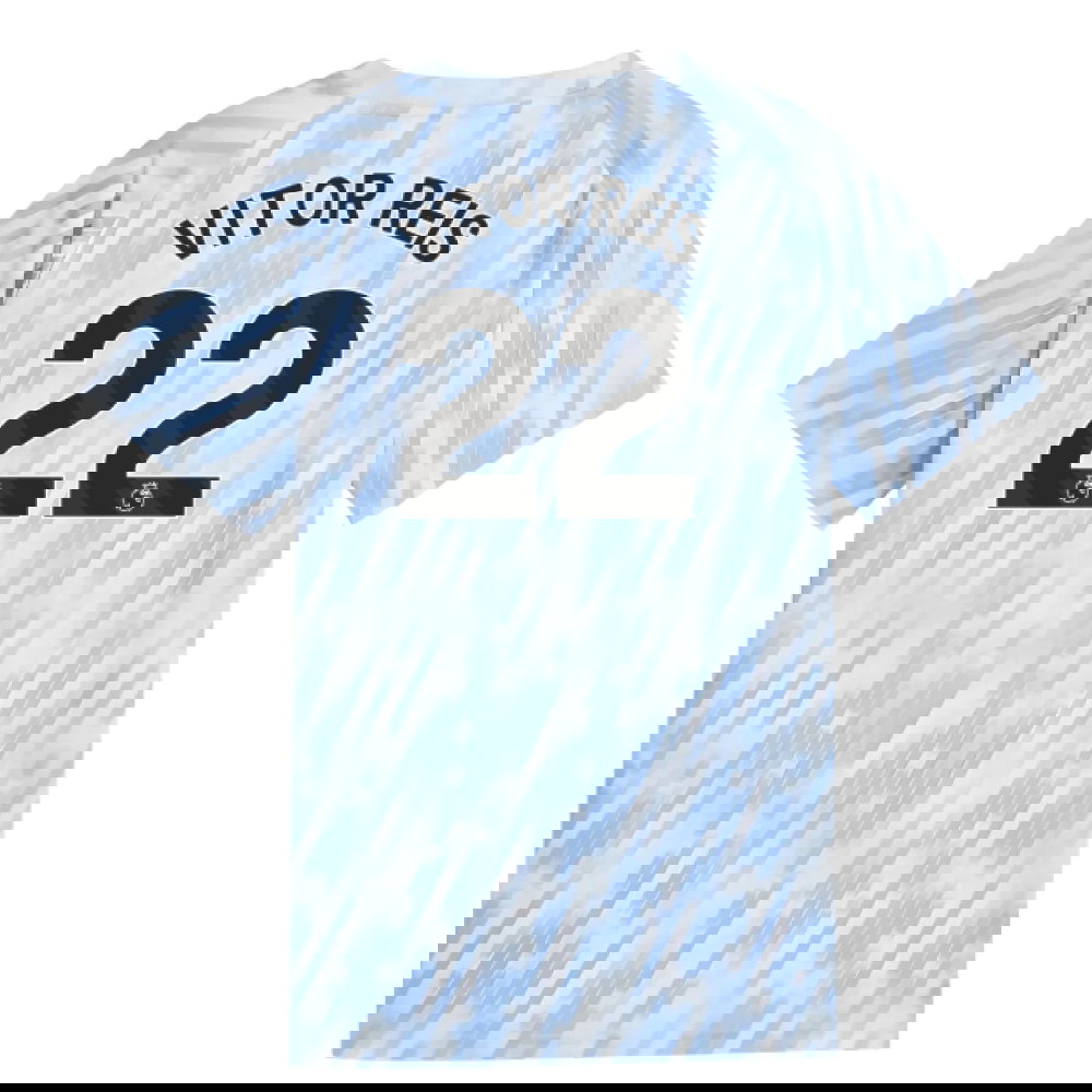 2025-2026 Man City Warm Up Jersey (Silver Sky) - Kids (Vitor Reis 22)