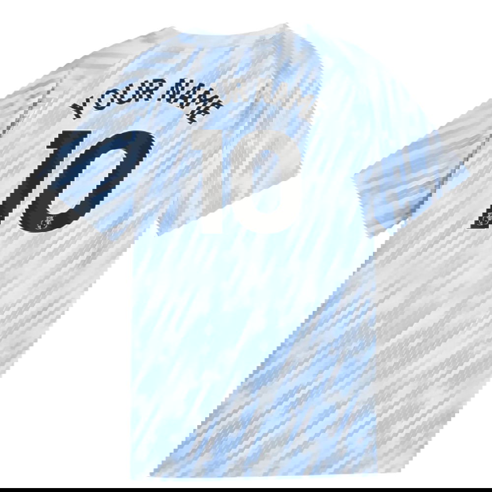 2025-2026 Man City Warm Up Jersey (Silver Sky) - Kids (Your Name)