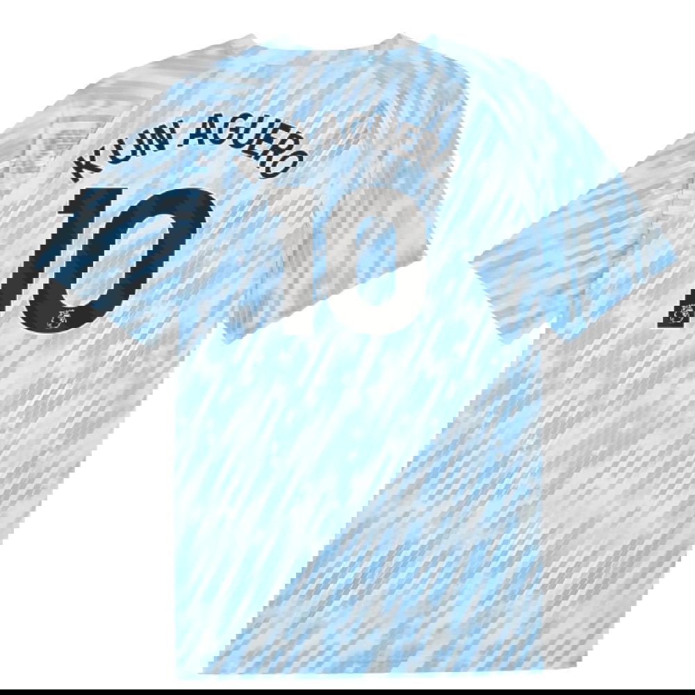 2025-2026 Man City Warm Up Jersey (Silver Sky) (Kun Aguero 10)