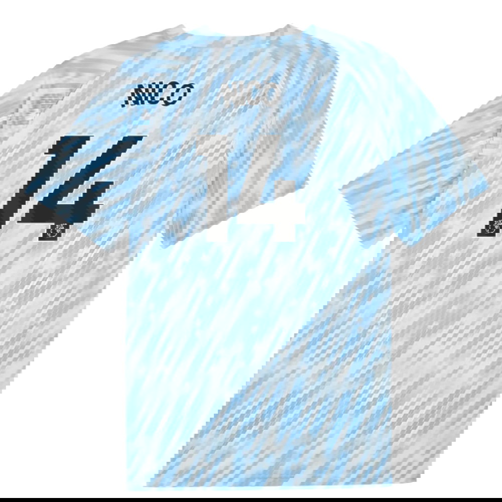 2025-2026 Man City Warm Up Jersey (Silver Sky) (Nico 14)