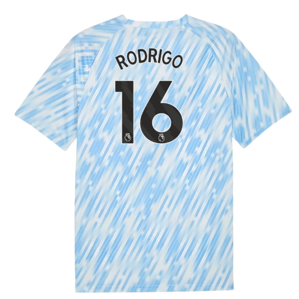 2025-2026 Man City Warm Up Jersey (Silver Sky) (Rodrigo 16)