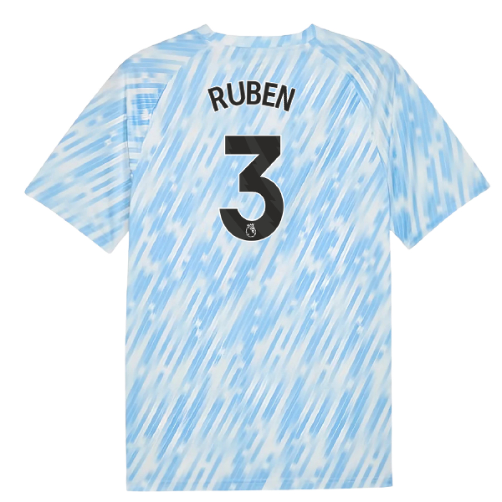 2025-2026 Man City Warm Up Jersey (Silver Sky) (Ruben 3)