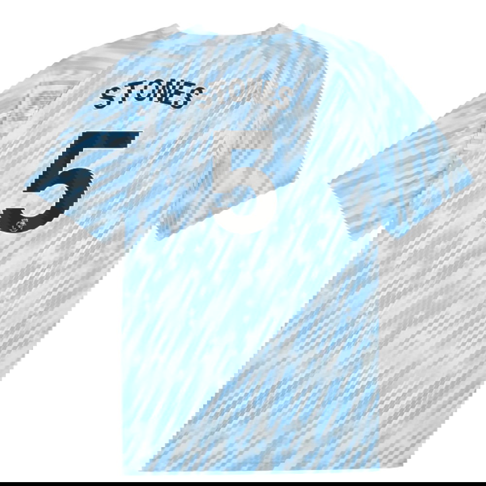 2025-2026 Man City Warm Up Jersey (Silver Sky) (Stones 5)