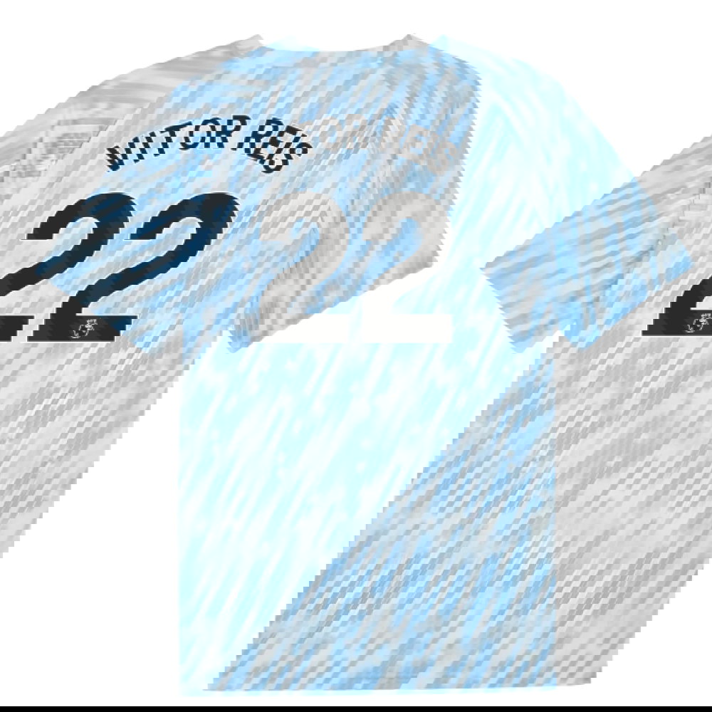 2025-2026 Man City Warm Up Jersey (Silver Sky) (Vitor Reis 22)