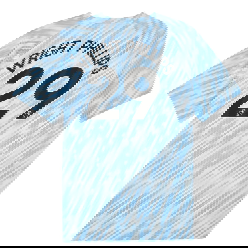 2025-2026 Man City Warm Up Jersey (Silver Sky) (Wright Phillips 29)