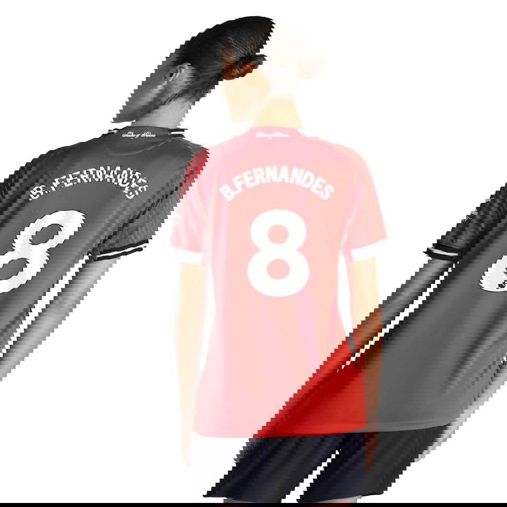 2025-2026 Man Utd Authentic Home Shirt (Womens) (B.Fernandes 8)