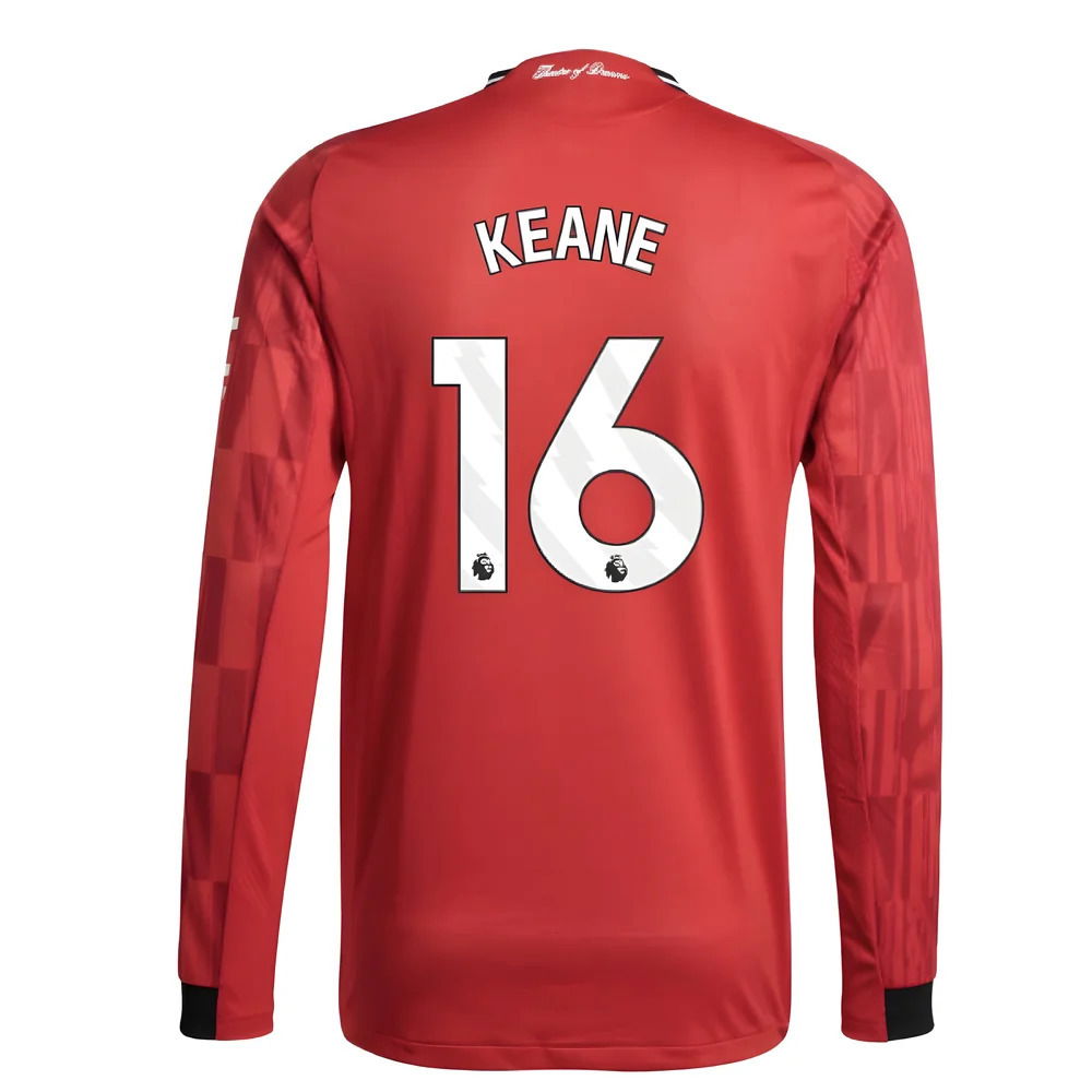2025-2026 Man Utd Authentic Long Sleeve Home Shirt (Keane 16)
