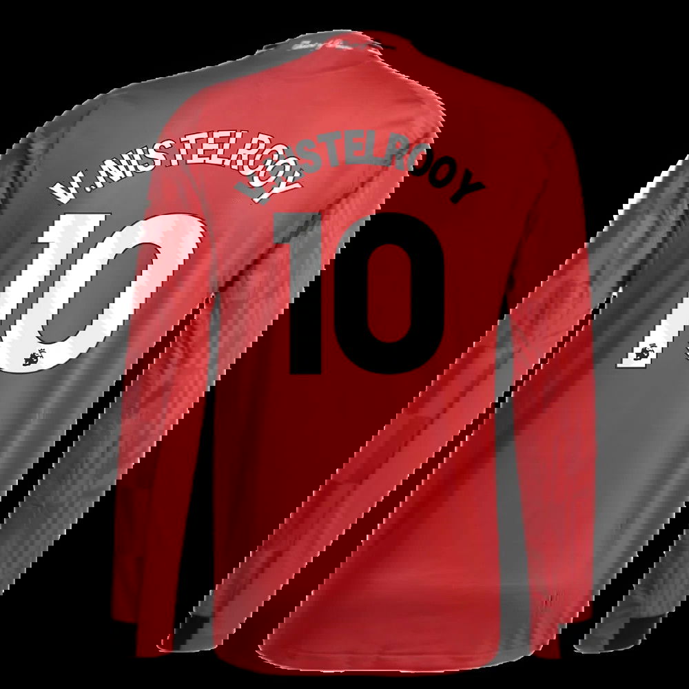 2025-2026 Man Utd Authentic Long Sleeve Home Shirt (V.Nistelrooy 10)
