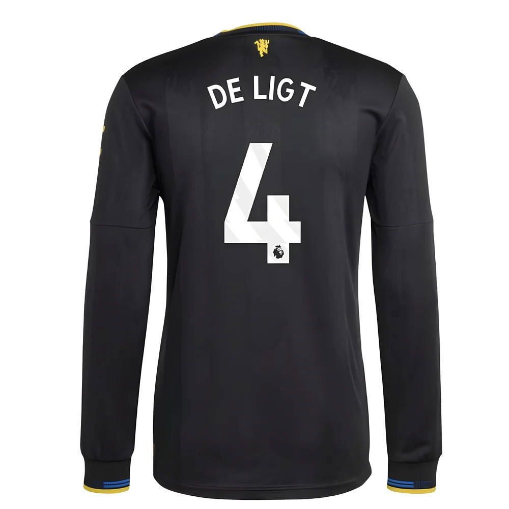 2025-2026 Man Utd Authentic Long Sleeve Third Shirt (De Ligt 4)