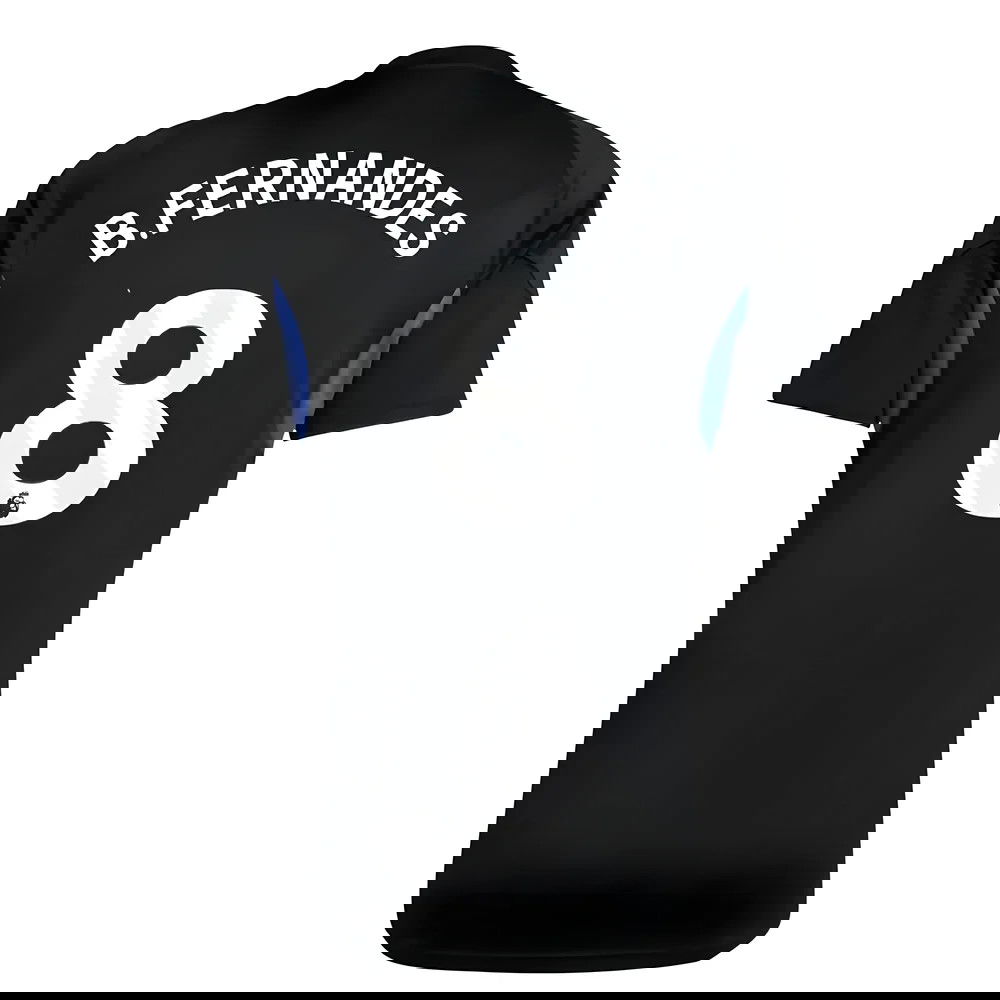 2025-2026 Man Utd EU Training Jersey (Black) - Kids (B.Fernandes 8)
