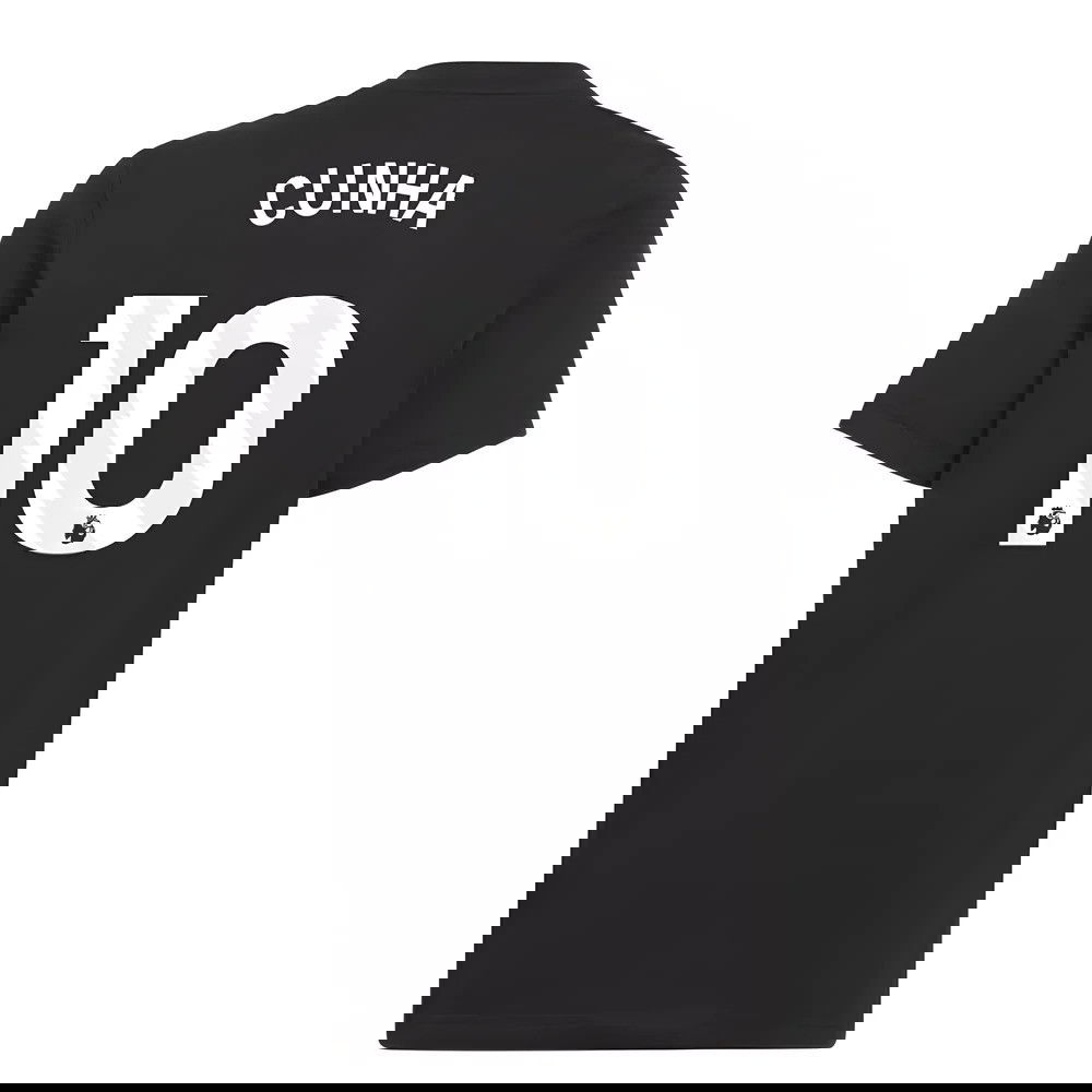 2025-2026 Man Utd EU Training Tee (Black) (Cunha 10)