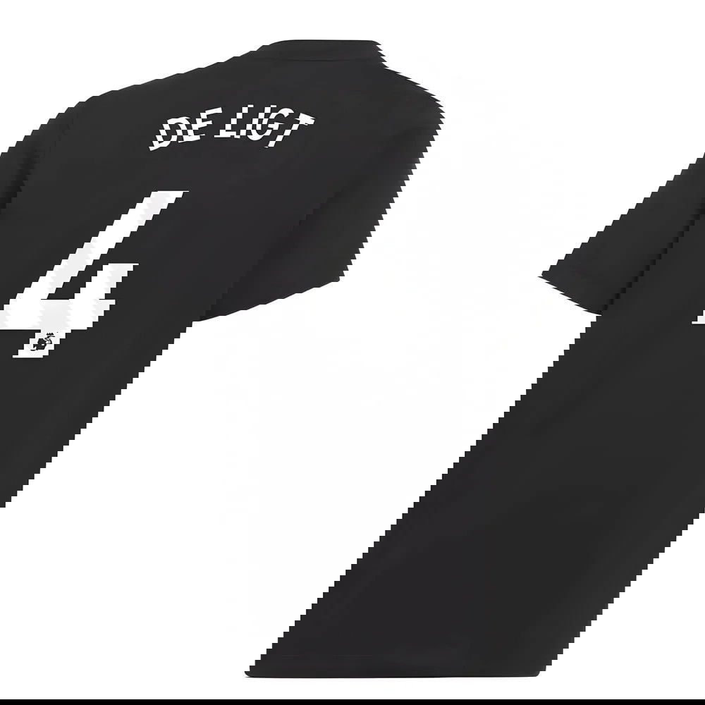2025-2026 Man Utd EU Training Tee (Black) (De Ligt 4)