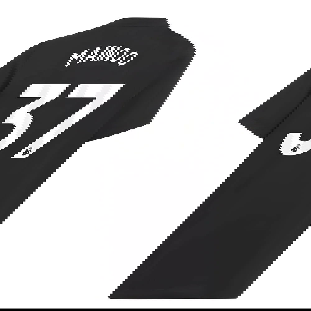 2025-2026 Man Utd EU Training Tee (Black) (Mainoo 37)