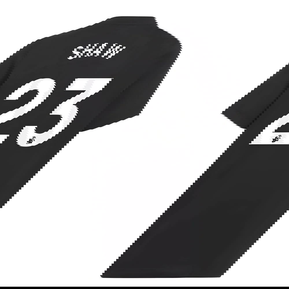 2025-2026 Man Utd EU Training Tee (Black) (Shaw 23)