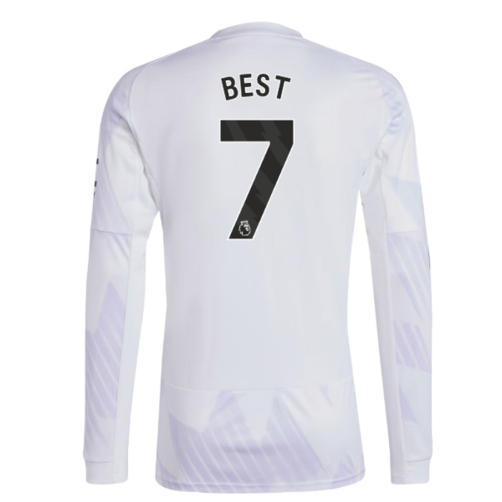 2025-2026 Man Utd Long Sleeve Away Shirt (Best 7)