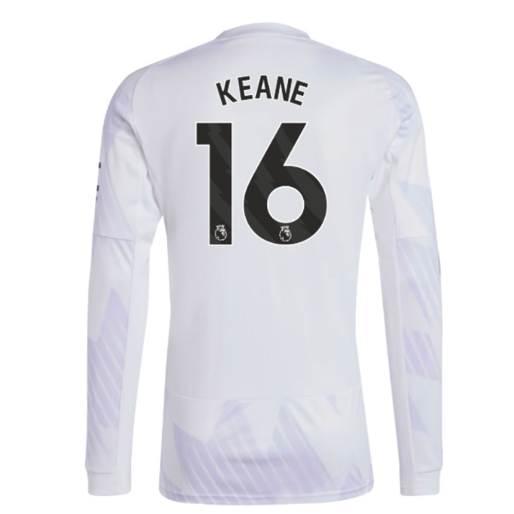 2025-2026 Man Utd Long Sleeve Away Shirt (Keane 16)