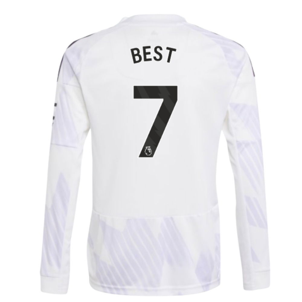 2025-2026 Man Utd Long Sleeve Away Shirt (Kids) (Best 7)