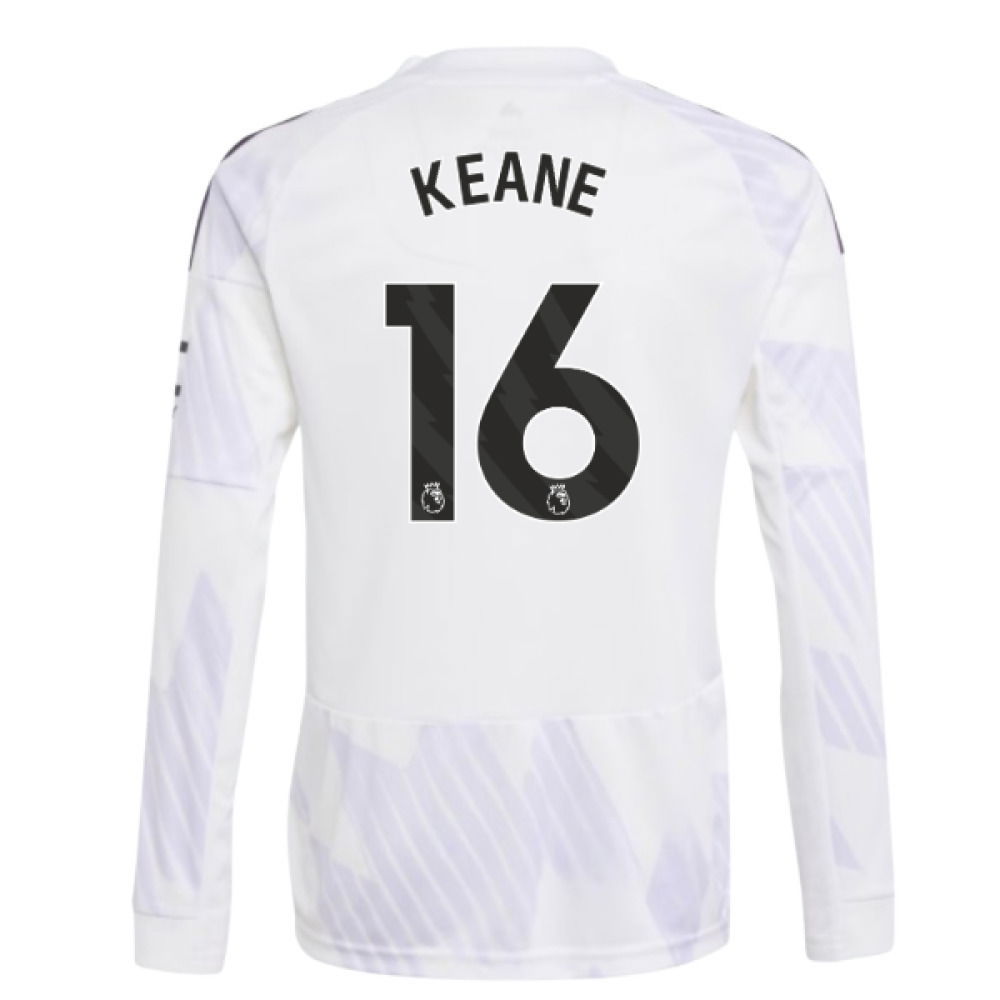 2025-2026 Man Utd Long Sleeve Away Shirt (Kids) (Keane 16)
