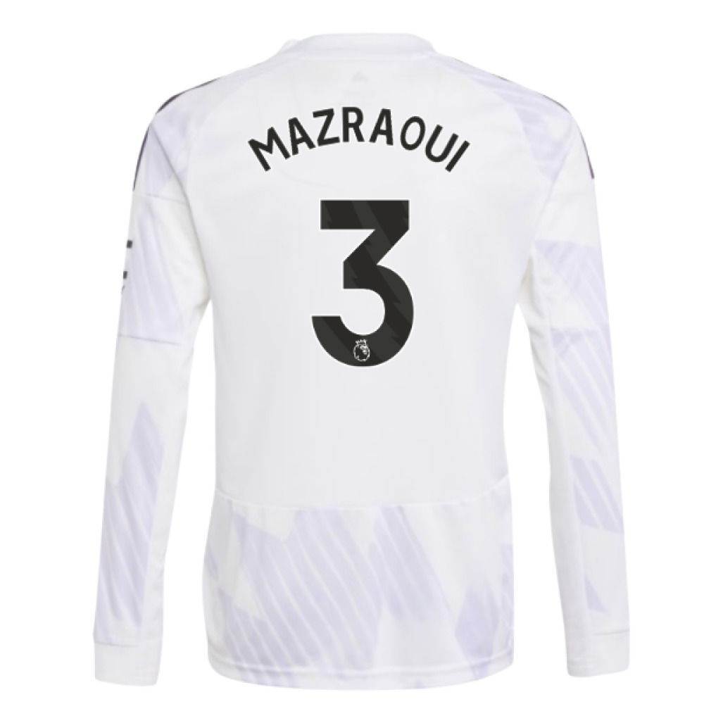 2025-2026 Man Utd Long Sleeve Away Shirt (Kids) (Mazraoui 3)