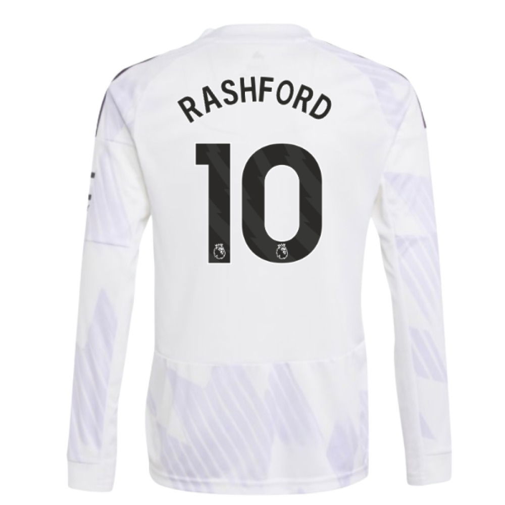 2025-2026 Man Utd Long Sleeve Away Shirt (Kids) (Rashford 10)