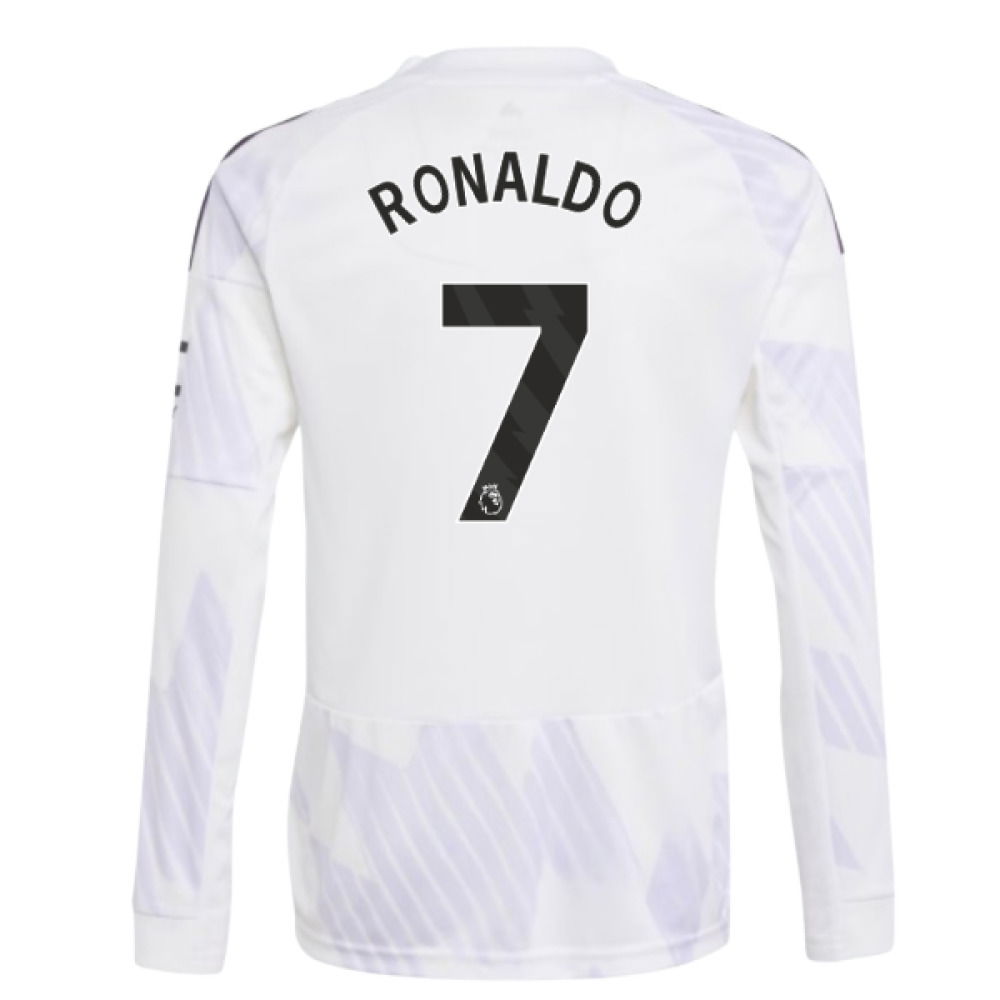 2025-2026 Man Utd Long Sleeve Away Shirt (Kids) (Ronaldo 7)