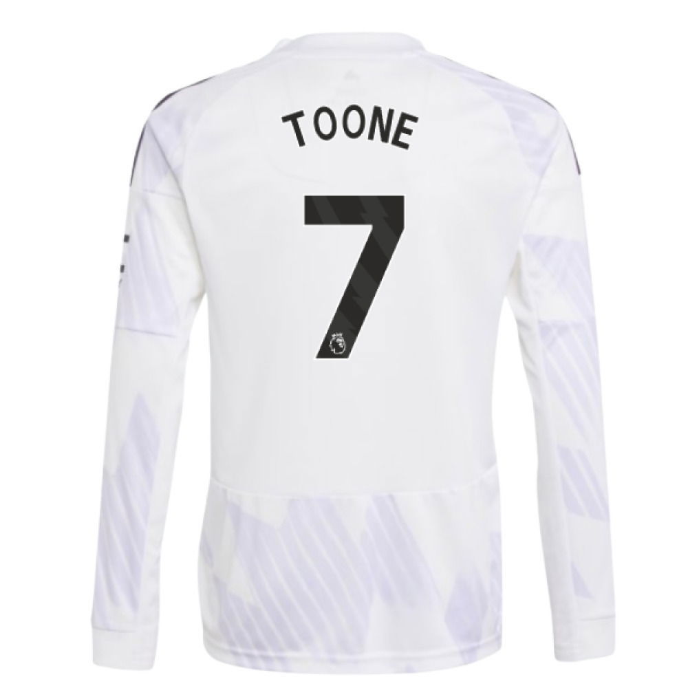 2025-2026 Man Utd Long Sleeve Away Shirt (Kids) (Toone 7)