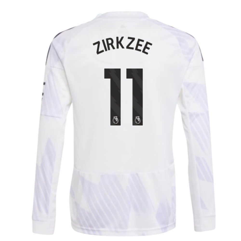 2025-2026 Man Utd Long Sleeve Away Shirt (Kids) (Zirkzee 11)
