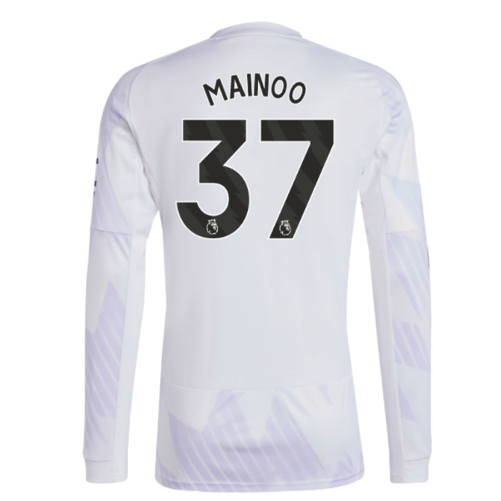 2025-2026 Man Utd Long Sleeve Away Shirt (Mainoo 37)