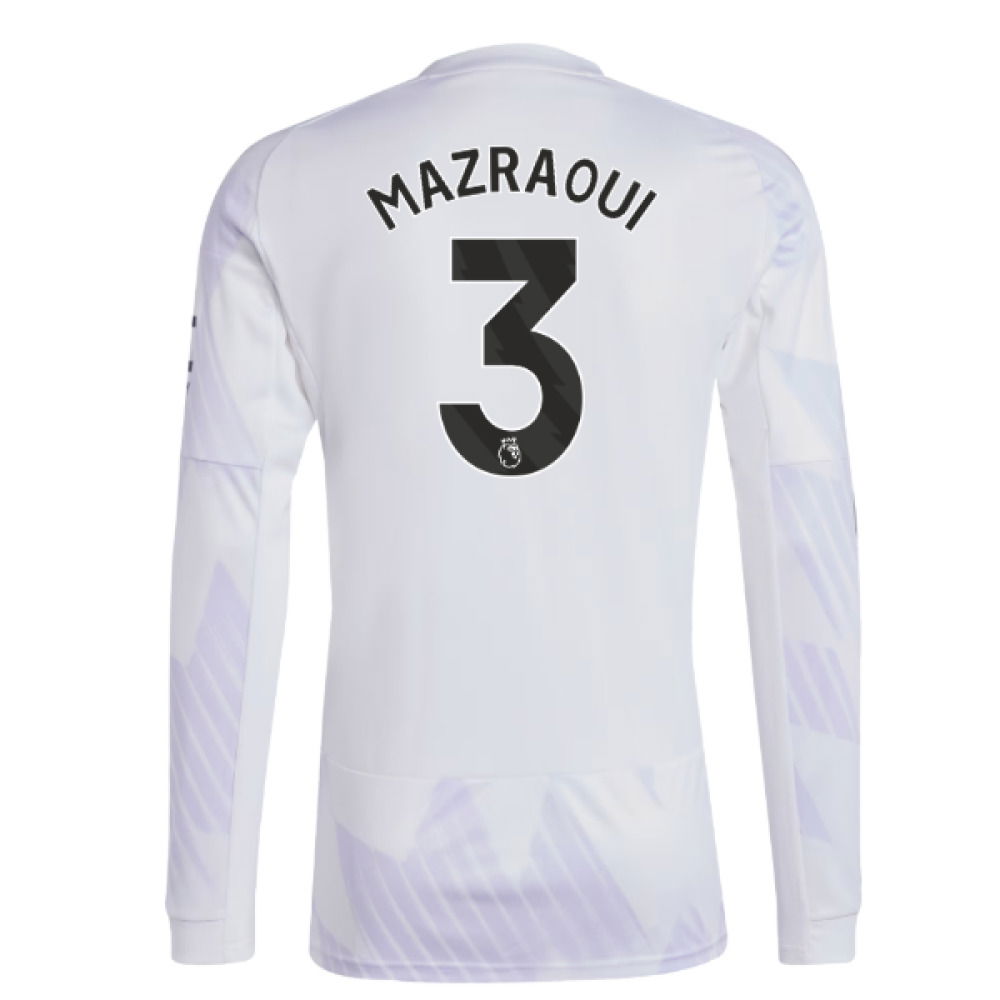 2025-2026 Man Utd Long Sleeve Away Shirt (Mazraoui 3)