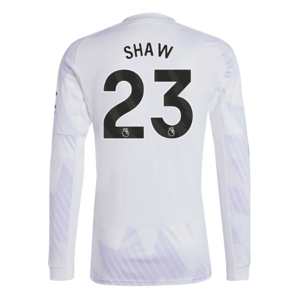 2025-2026 Man Utd Long Sleeve Away Shirt (Shaw 23)