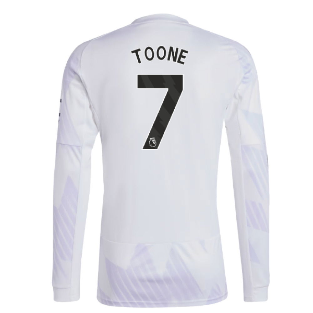2025-2026 Man Utd Long Sleeve Away Shirt (Toone 7)