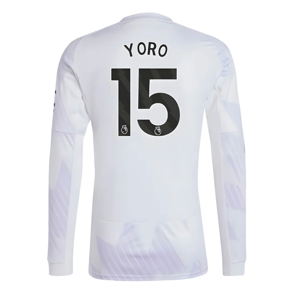 2025-2026 Man Utd Long Sleeve Away Shirt (Yoro 15)