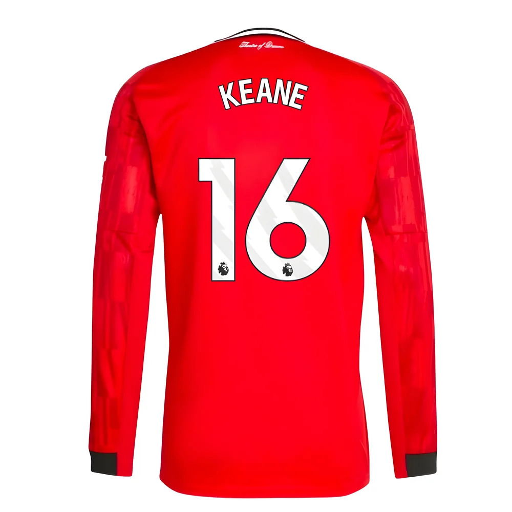 2025-2026 Man Utd Long Sleeve Home Shirt (Keane 16)