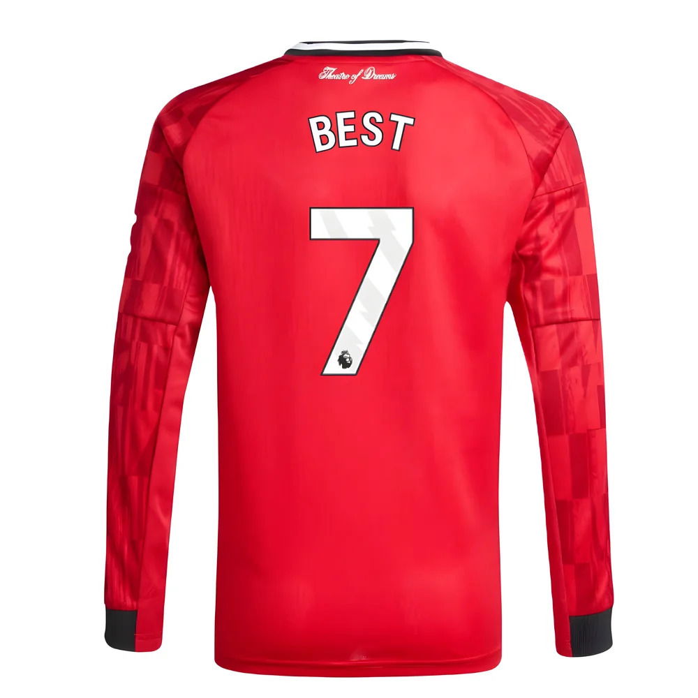 2025-2026 Man Utd Long Sleeve Home Shirt (Kids) (Best 7)