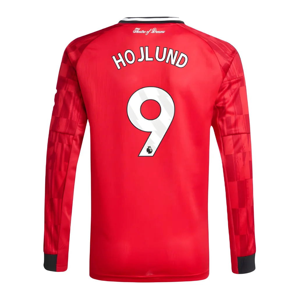 2025-2026 Man Utd Long Sleeve Home Shirt (Kids) (Hojlund 9)