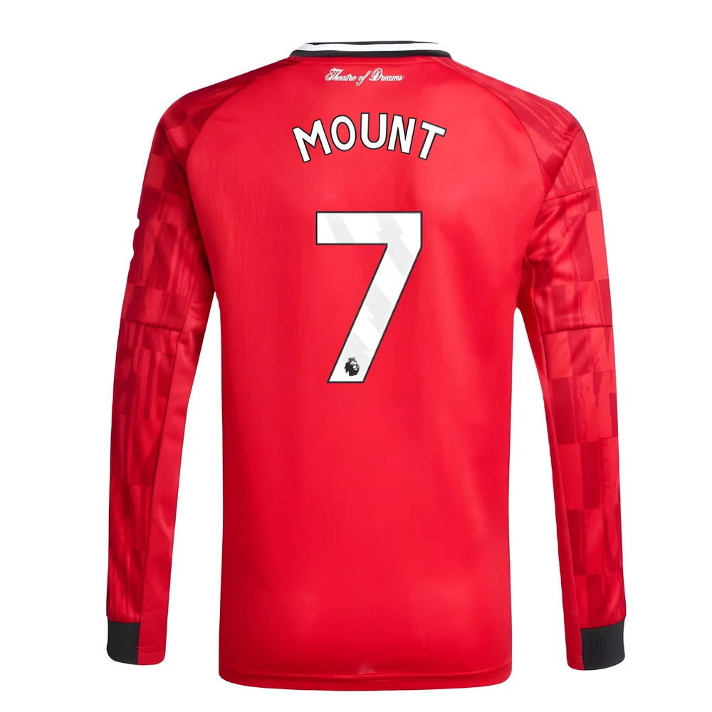 2025-2026 Man Utd Long Sleeve Home Shirt (Kids) (Mount 7)