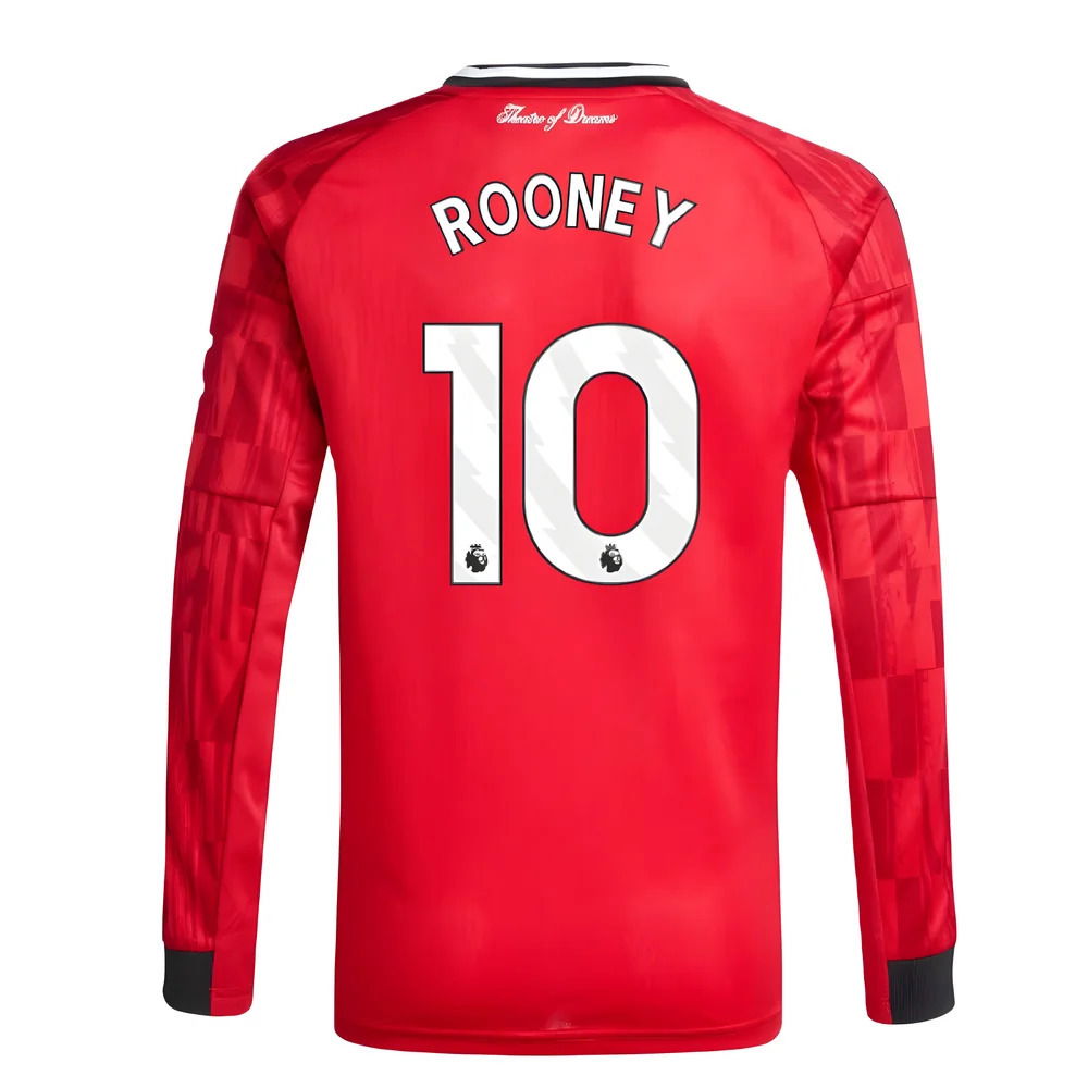 2025-2026 Man Utd Long Sleeve Home Shirt (Kids) (Rooney 10)