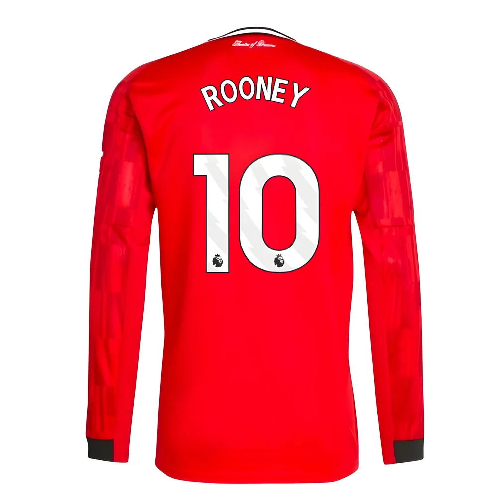 2025-2026 Man Utd Long Sleeve Home Shirt (Rooney 10)
