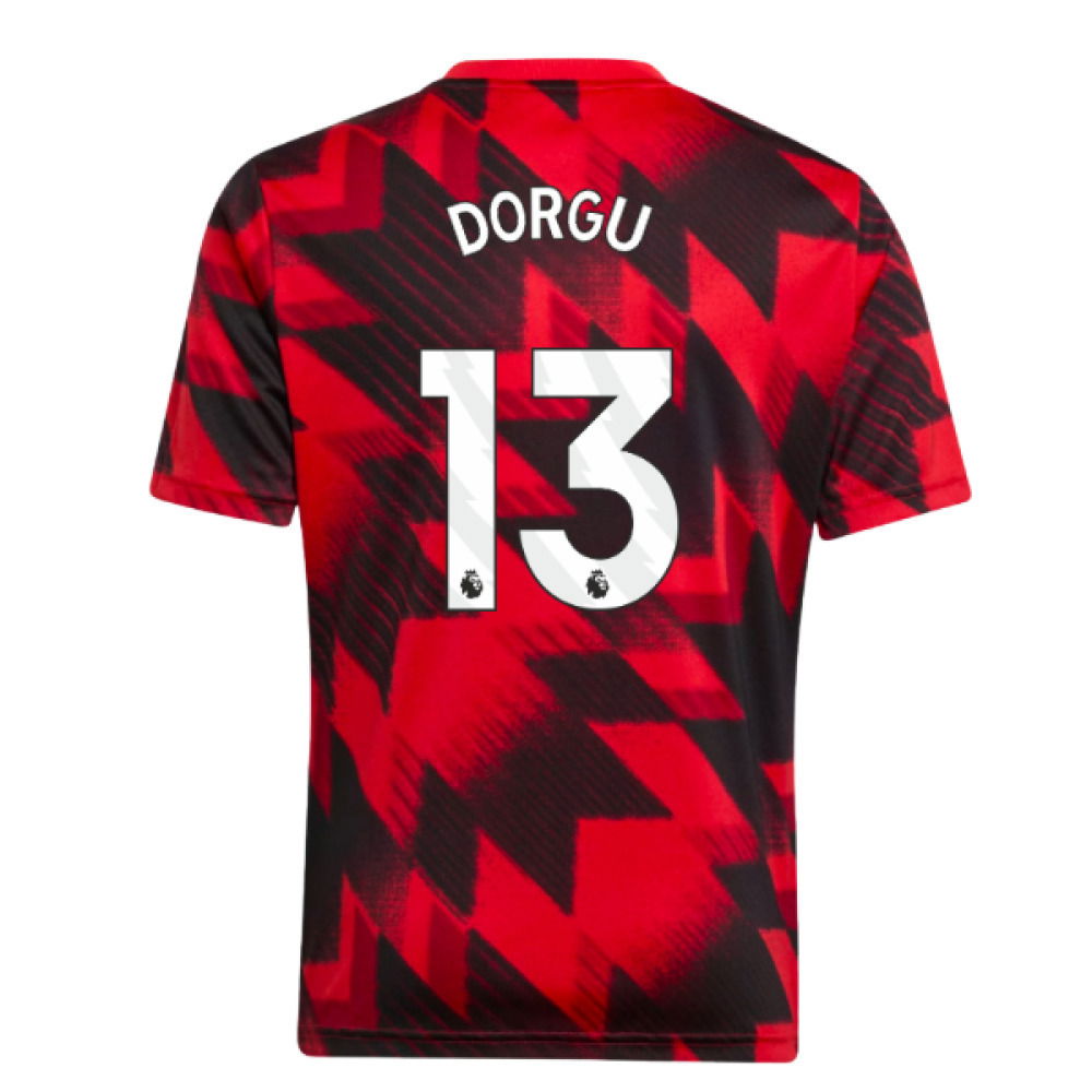 2025-2026 Man Utd Pre-Match Shirt (Red) - Kids (Dorgu 13)