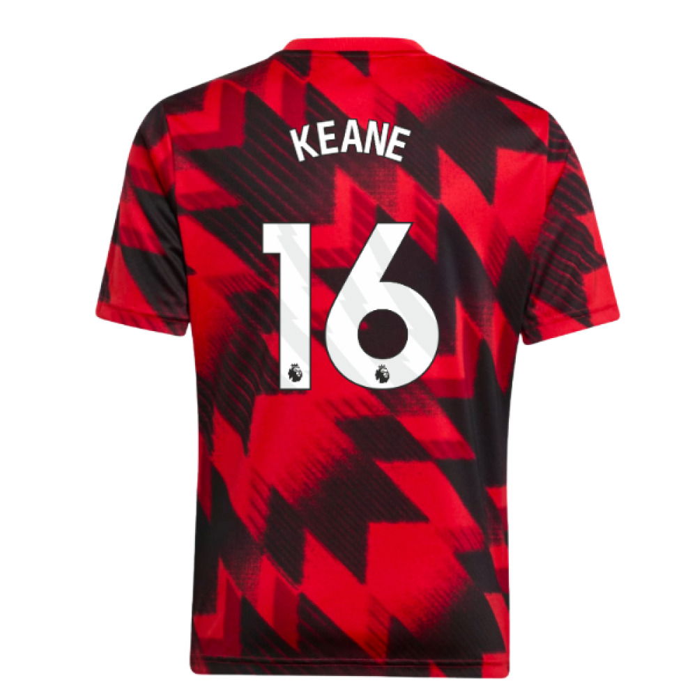 2025-2026 Man Utd Pre-Match Shirt (Red) - Kids (Keane 16)