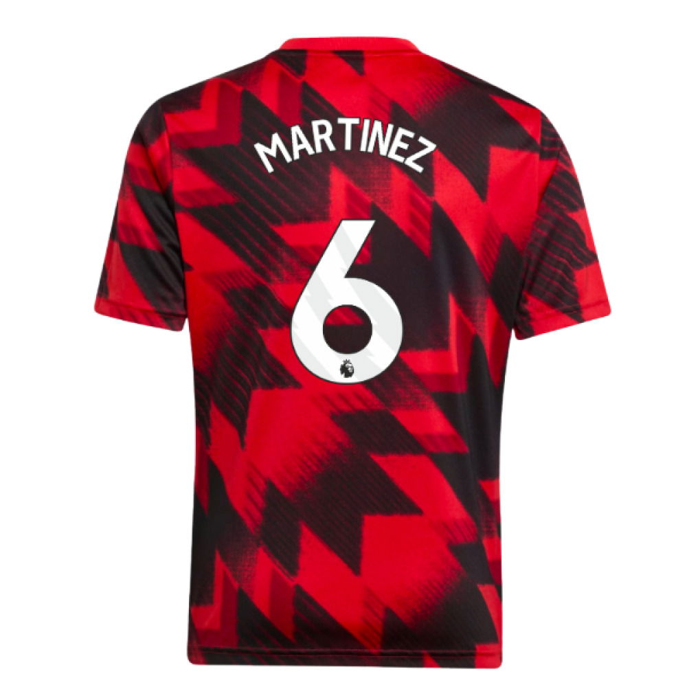 2025-2026 Man Utd Pre-Match Shirt (Red) - Kids (Martinez 6)