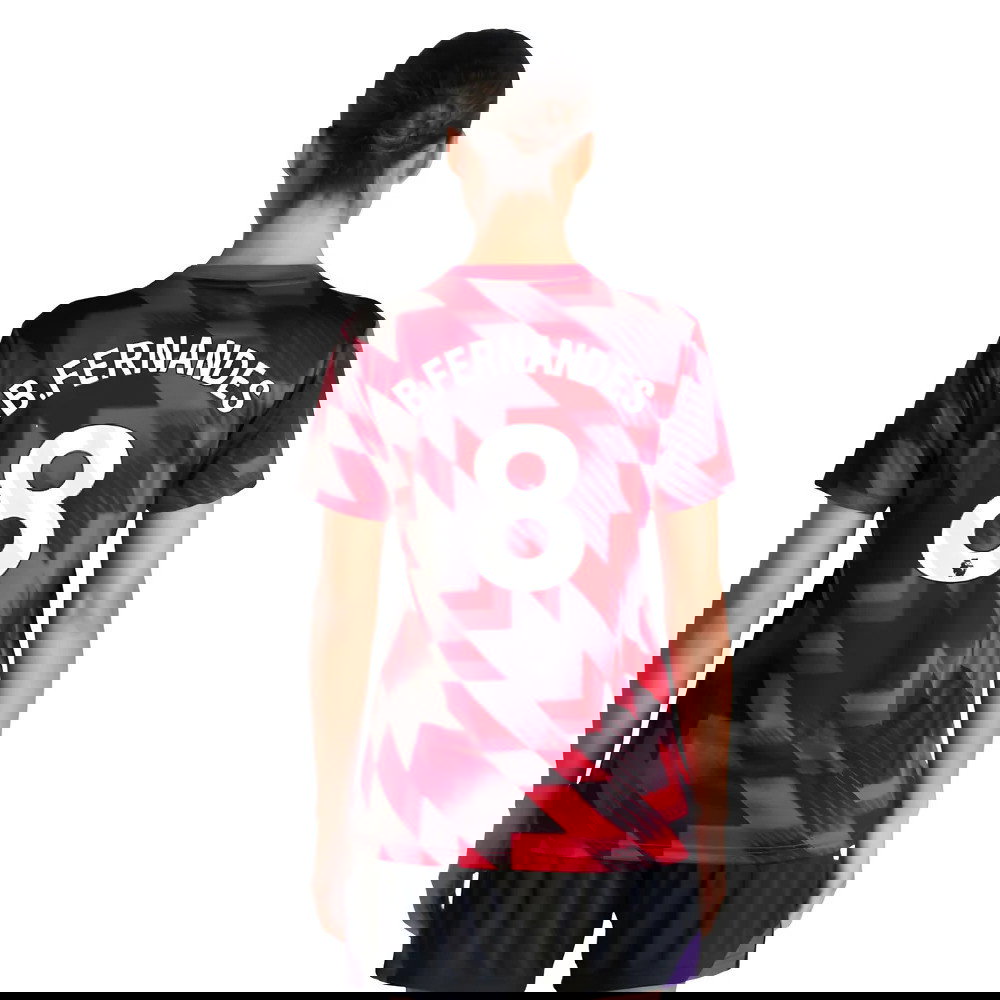 2025-2026 Man Utd Pre-Match Shirt (Red) - Womens (B.Fernandes 8)