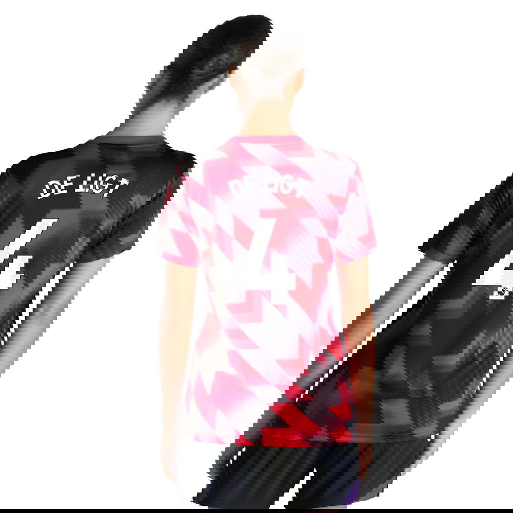 2025-2026 Man Utd Pre-Match Shirt (Red) - Womens (De Ligt 4)