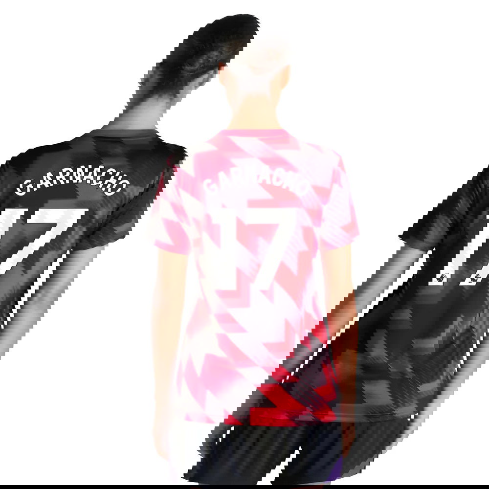 2025-2026 Man Utd Pre-Match Shirt (Red) - Womens (Garnacho 17)