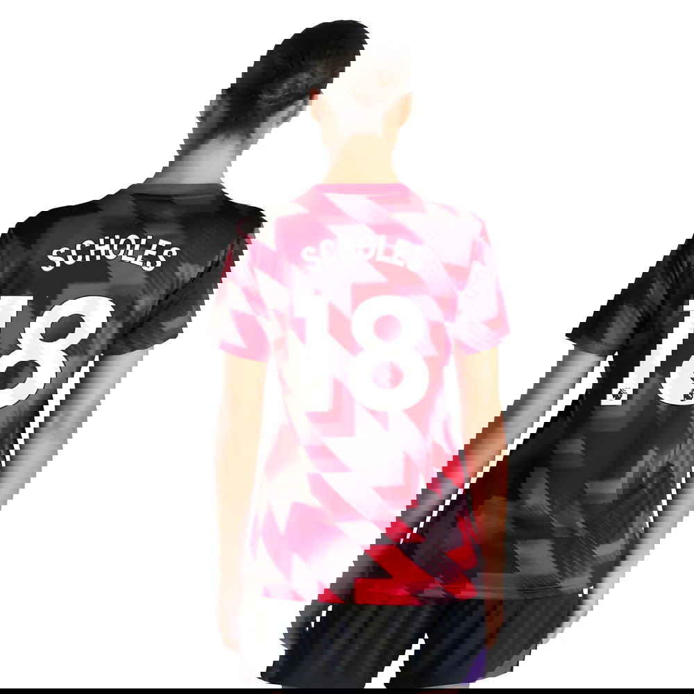 2025-2026 Man Utd Pre-Match Shirt (Red) - Womens (Scholes 18)